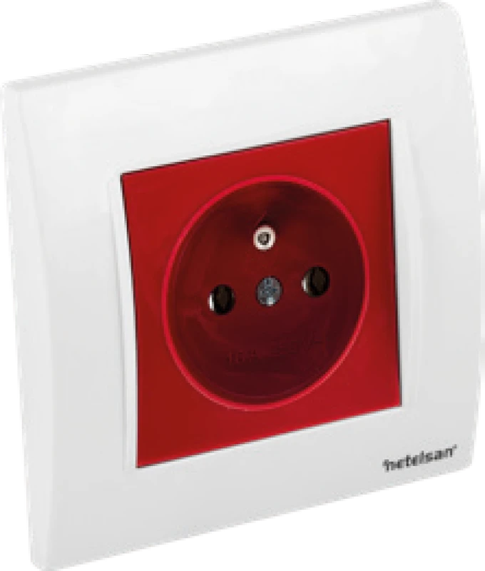 UPS Priz (Fransız Standardı) Kırmızı Mekanizmalı