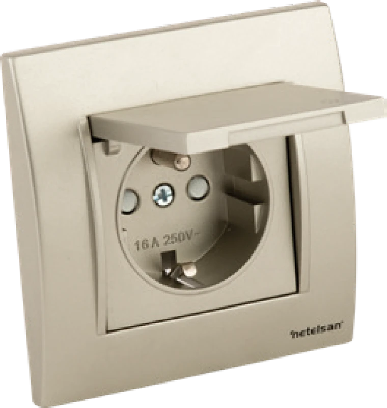 Kapaklı UPS Priz (Fransız Standardı) (Çocuk Korumalı)